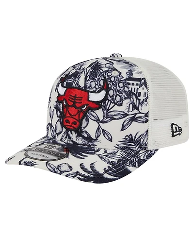 New Era Men's White Chicago Bulls Lemon Tree 9SEVENTY Adjustable Hat