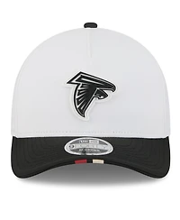 New Era Men's White/Black Atlanta Falcons 2025 Nfl Training Camp A-Frame 9FORTY Adjustable Hat
