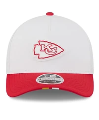 New Era Men's White/Red Kansas City Chiefs 2025 Nfl Training Camp A-Frame 9FORTY Adjustable Hat