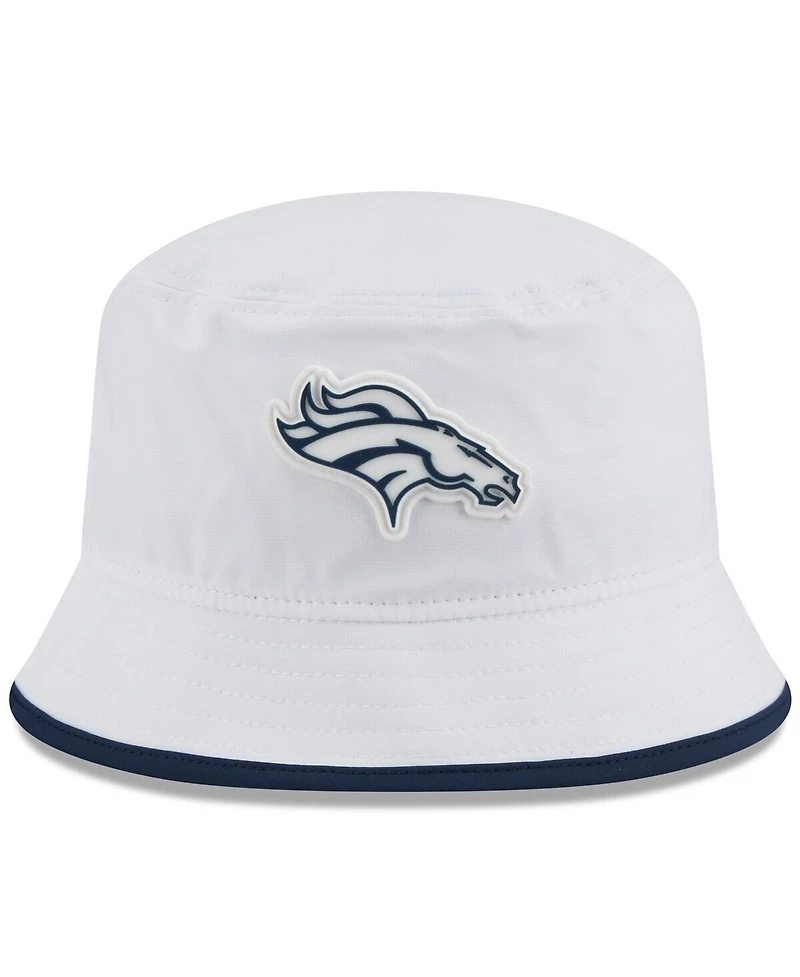 New Era Men's White Denver Broncos 2025 Nfl Training Camp Stretch Bucket Hat