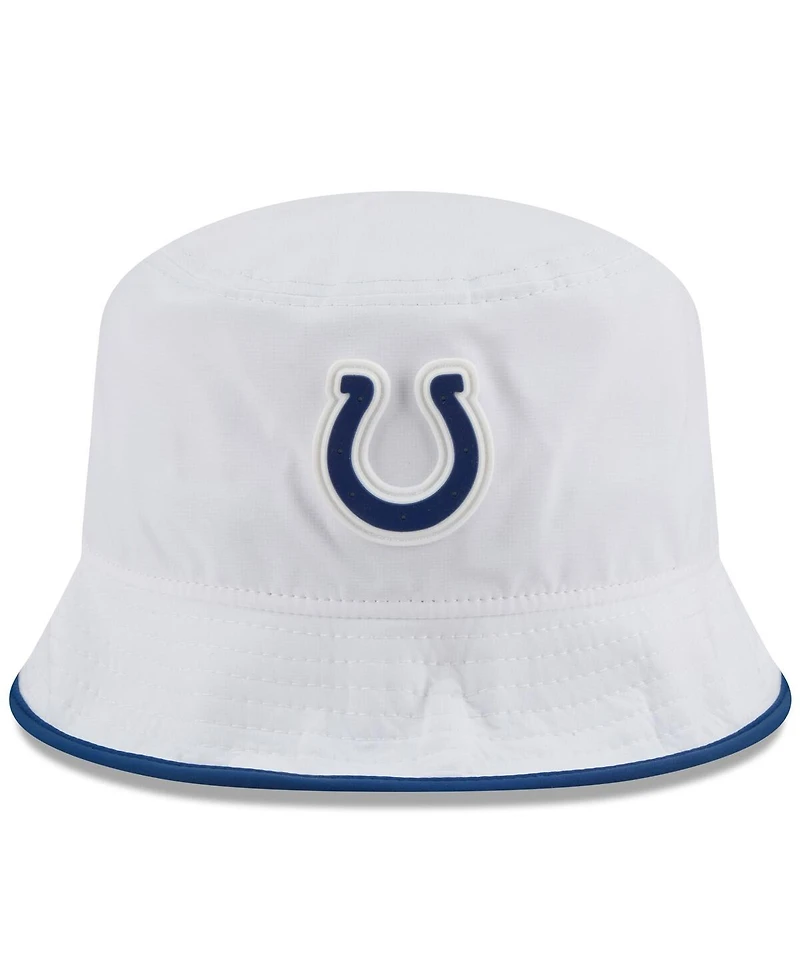 New Era Men's White Indianapolis Colts 2025 Nfl Training Camp Stretch Bucket Hat