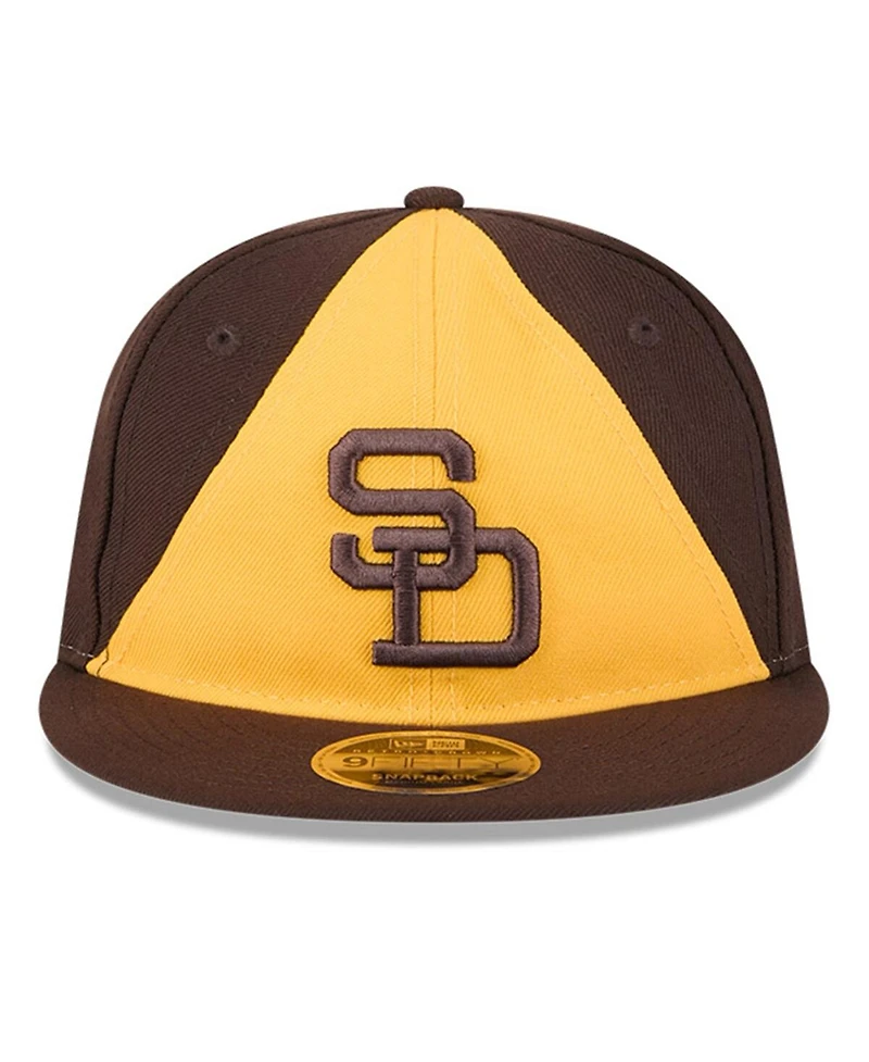 New Era Men's Brown/Gold San Diego Padres Baseball Hall of Fame Retro Crown 9FIFTY Adjustable Hat