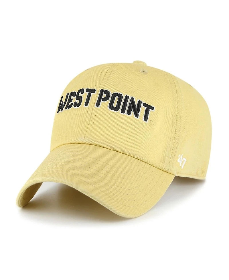'47 Brand Men's Light Gold Army Black Knights Clean Up Adjustable Hat