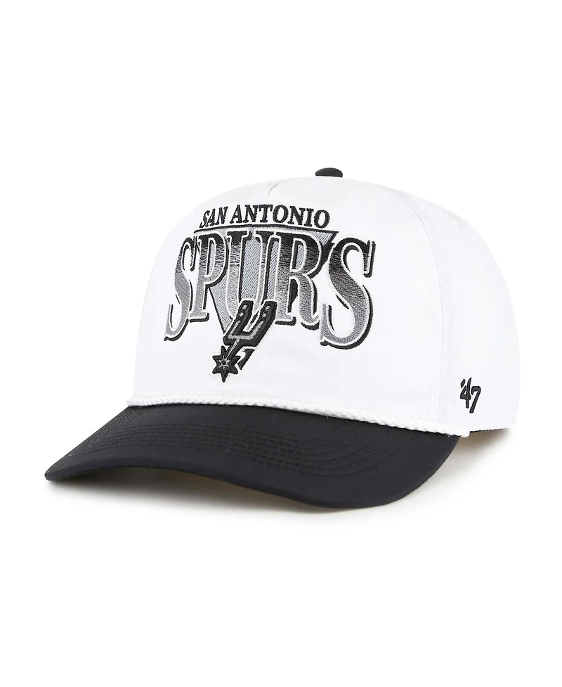 '47 Brand Men's White/Black San Antonio Spurs Tribute Two-Tone Hitch Adjustable Hat