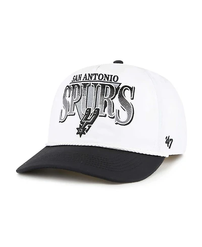 '47 Brand Men's White/Black San Antonio Spurs Tribute Two-Tone Hitch Adjustable Hat
