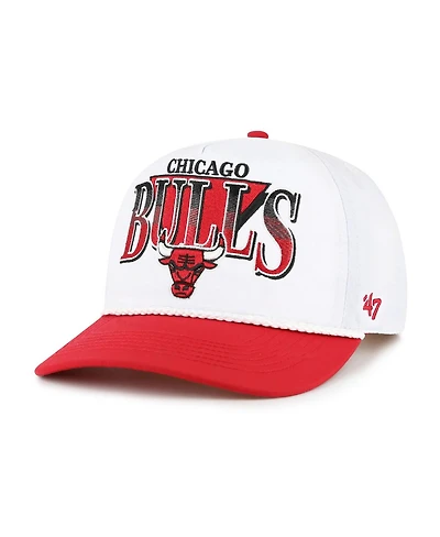'47 Brand Men's White/Red Chicago Bulls Tribute Two-Tone Hitch Adjustable Hat