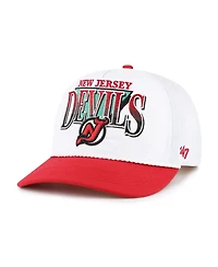 '47 Brand Men's White/Red New Jersey Devils Tribute Hitch Adjustable Hat