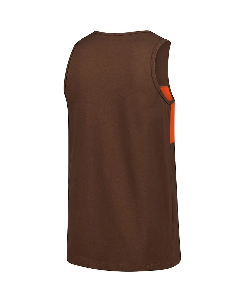 Mitchell & Ness Men's Brown Cleveland Browns Retro Color Block Tank Top