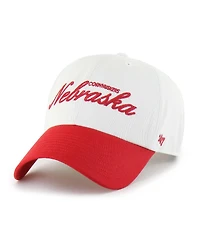 '47 Brand Men's White Nebraska Huskers Contemporary Basics Foundation Clean Up Adjustable Hat