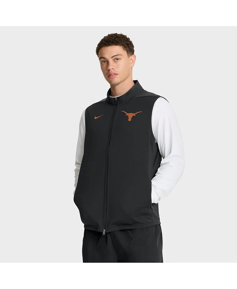 Nike Men's Black Texas Longhorns Primetime Victory Performance Full-Zip Vest