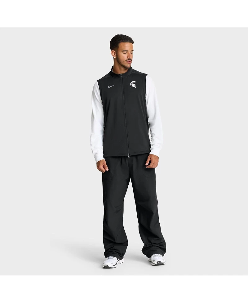 Nike Men's Black Michigan State Spartans Primetime Victory Performance Full-Zip Vest