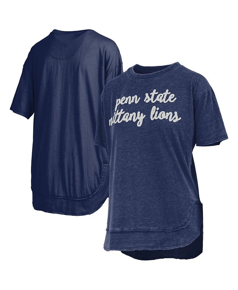 Pressbox Women's Navy Penn State Nittany Lions Poncho T-Shirt