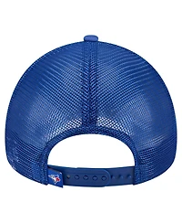 New Era Men's White/Royal Toronto Blue Jays Distressed 9FORTY A-Frame Adjustable Trucker Hat