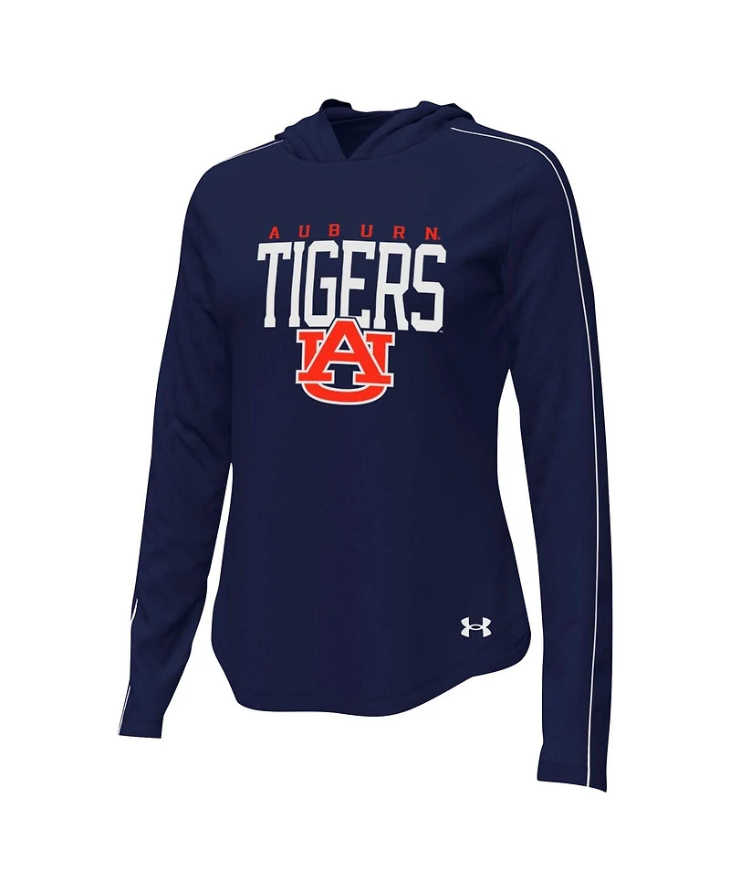 Under Armour Women's Navy Auburn Tigers Gameday Knockout Long Sleeve Hooded T-Shirt