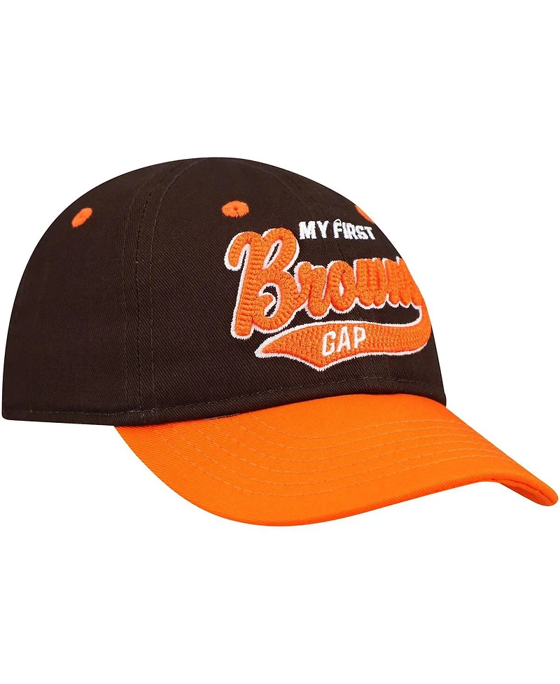 Outerstuff Baby Boys and Girls Brown/Orange Cleveland Browns My First Tail Sweep Slouch Flex Hat