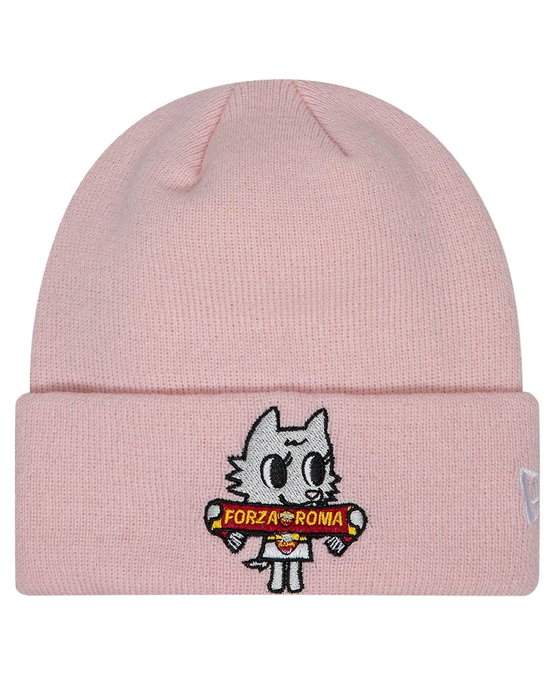 New Era Big Boys and Girls Pink As Roma Romina Cuffed Knit Hat