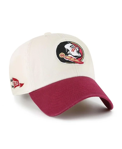 '47 Brand Men's Cream Florida State Seminoles Grand Stand Clean Up Adjustable Hat