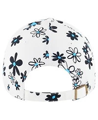 '47 Brand Big Girls White Miami Marlins Daisy Delight Clean Up Adjustable Hat