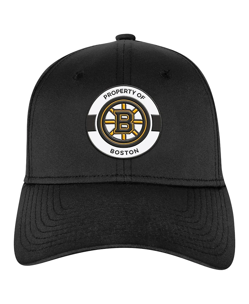 Fanatics Big Boys and Girls Black Boston Bruins Authentic Pro Training Camp Stretch Fit Hat