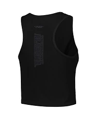Pro Standard Women's Black Alabama Crimson Tide Tonal Neutral Fitted Waist Length Racerback Tank Top