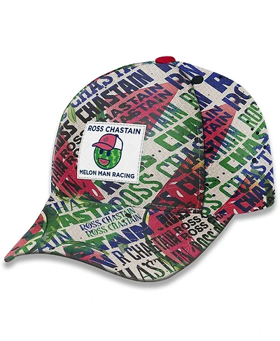Trackhouse Racing Team Collection Men's White Ross Chastain Sublimated Melon Man Adjustable Hat