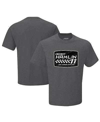 Joe Gibbs Racing Team Collection Men's Heather Charcoal Denny Hamlin Vintage T-Shirt