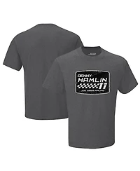 Joe Gibbs Racing Team Collection Men's Heather Charcoal Denny Hamlin Vintage T-Shirt