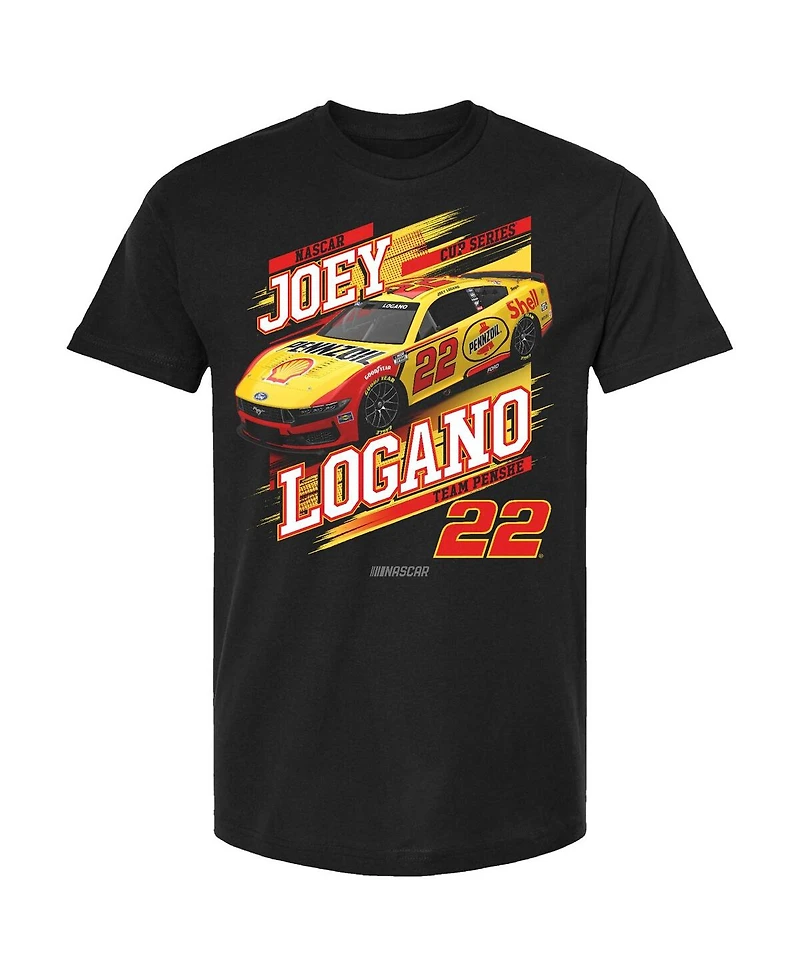 Team Penske Men's Black Joey Logano Shell/Pennzoil Car T-Shirt