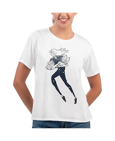 G-iii 4Her by Carl Banks Women's White New England Patriots Play The Ball T-Shirt