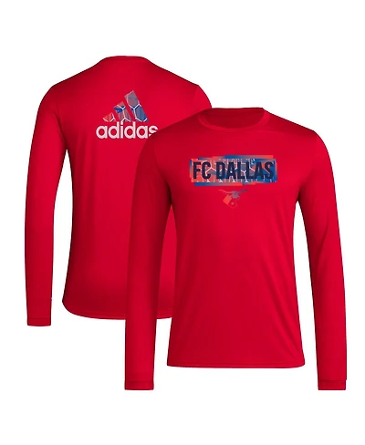 Adidas Men's Red Fc Dallas Local Pop Aeroready Long Sleeve T-Shirt