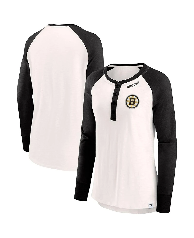 Fanatics Women's White Boston Bruins True Classics Rigorous Long Sleeve T-Shirt