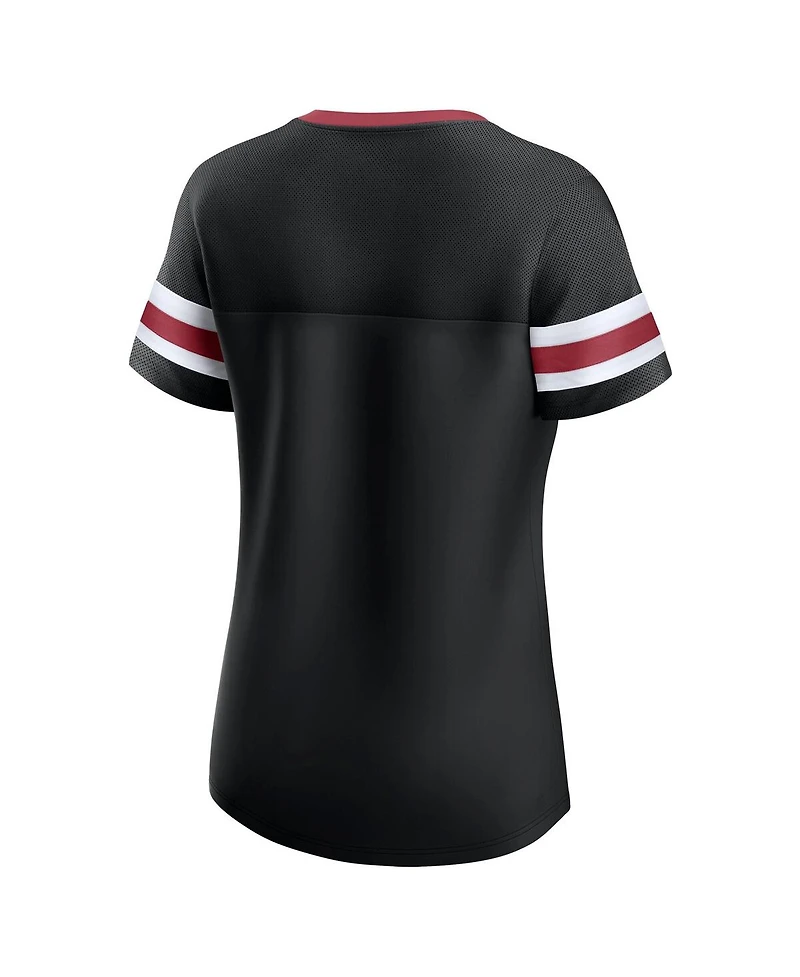 Fanatics Women's Black Arizona Cardinals Original State Lace-Up T-Shirt