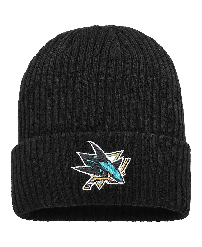 Fanatics Men's Black San Jose Sharks Logo Cuffed Knit Hat