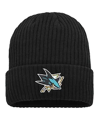 Fanatics Men's Black San Jose Sharks Logo Cuffed Knit Hat