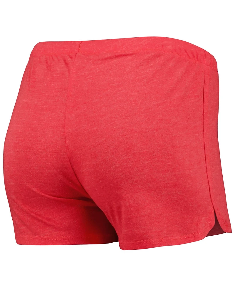 Concepts Sport Women's 2-Pack Heather Red Washington Nationals Meter Knit Raglan Long Sleeve Top Shorts and Sleep Set