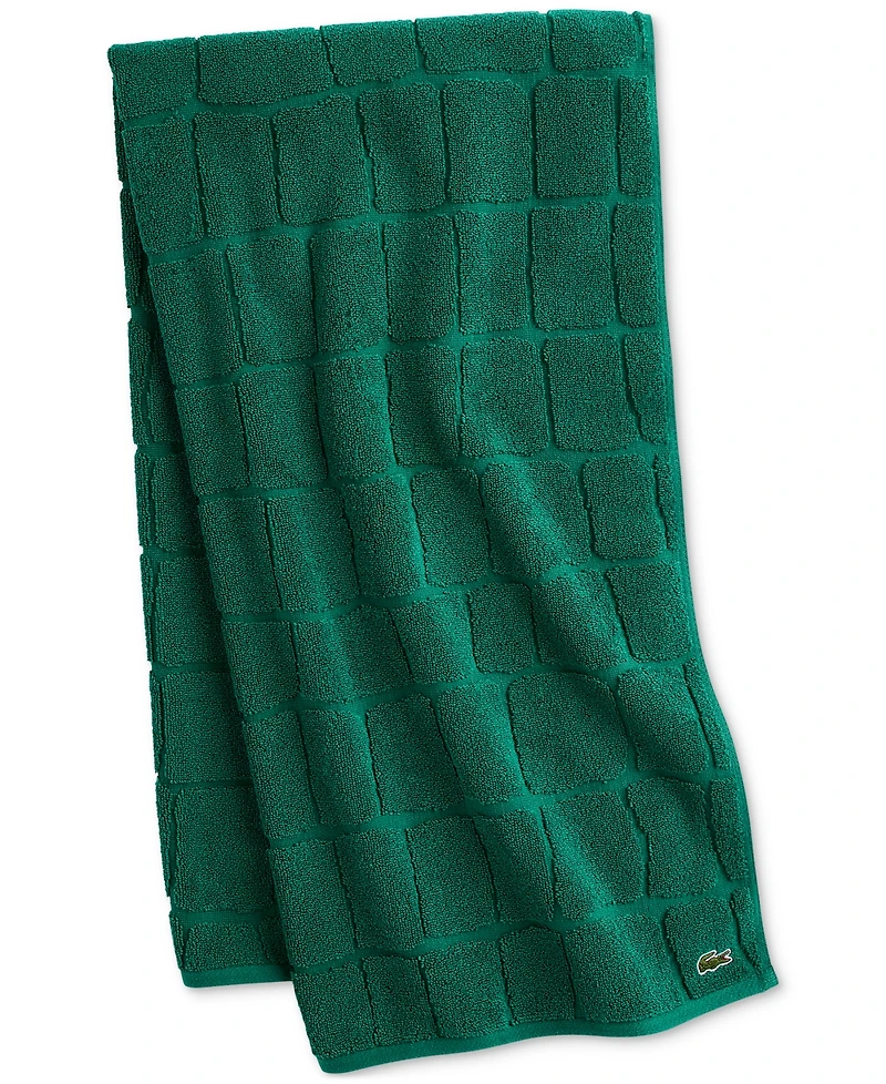 Lacoste Home Heritage Croc Scale Cotton Hand Towel, 16" x 30"