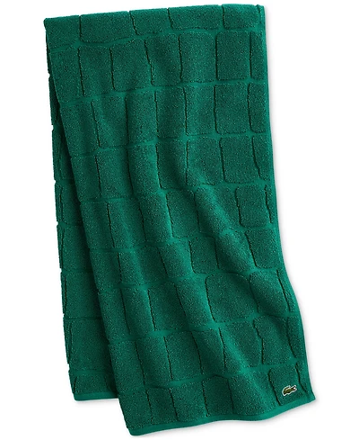 Lacoste Home Heritage Croc Scale Cotton Hand Towel, 16" x 30"