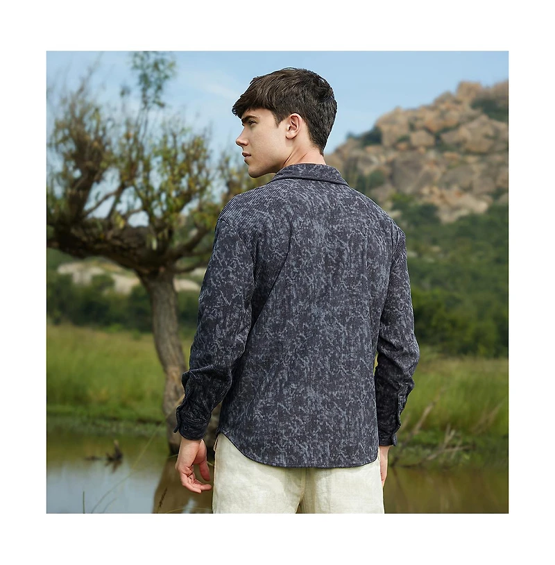 Campus Sutra Faded Corduroy Oversized Shirt