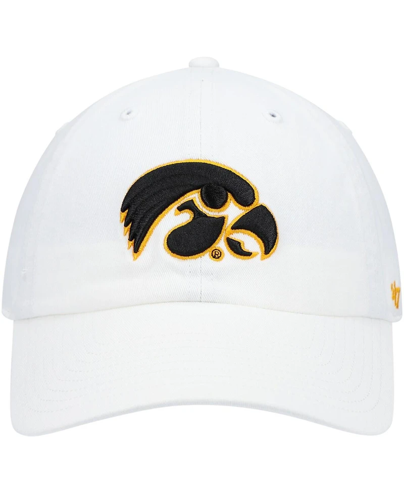 '47 Brand Men's White Iowa Hawkeyes Vintage Clean Up Adjustable Hat