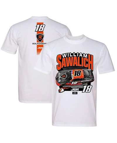 Joe Gibbs Racing Team Collection Men's White William Sawalich Sound Gear Car T-Shirt