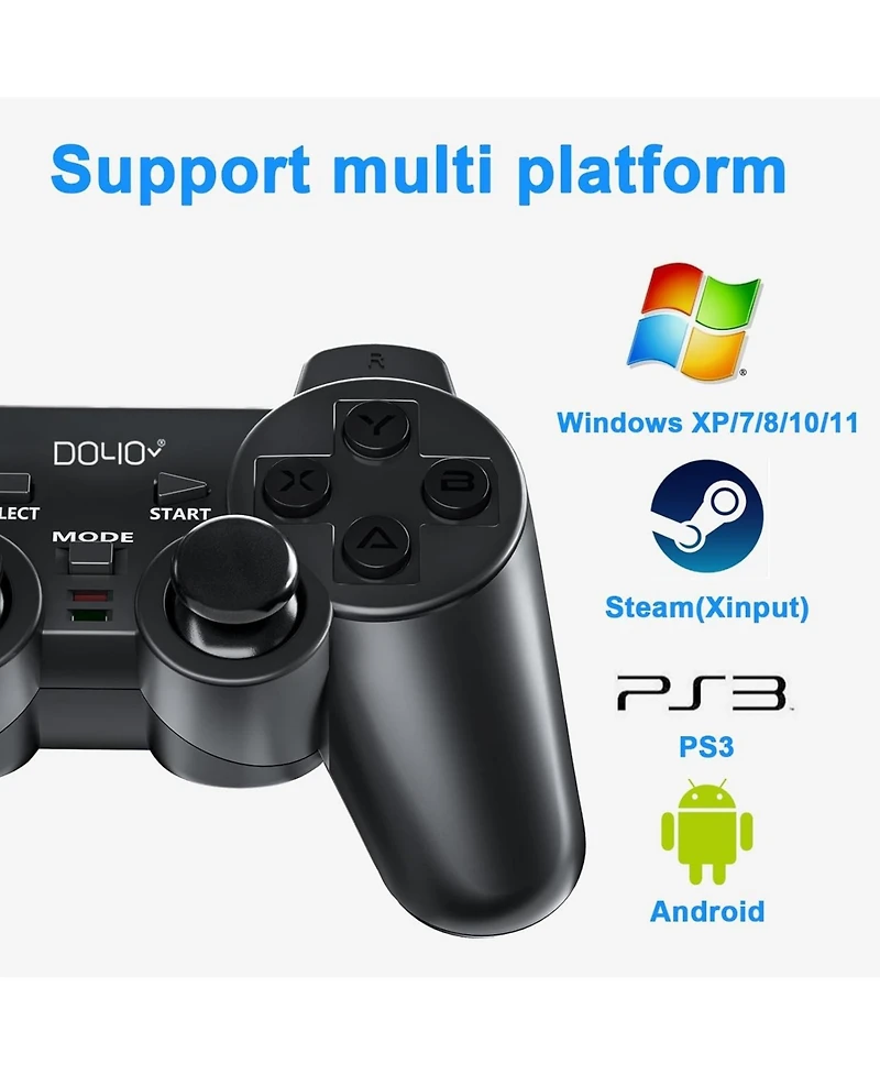 Nbcp Wireless Pc Gaming Controller with Dual Vibration – 2.4G Steam Gamepad for Windows & Steam, High-Performance Joystick