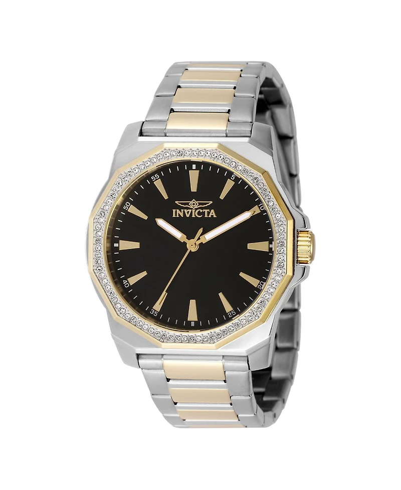 Invicta Men's Speedway Quartz 3 Hand Black Dial Watch