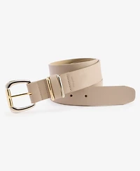 Steve Madden Two-Tone Roller Buckle Micropebble Belt