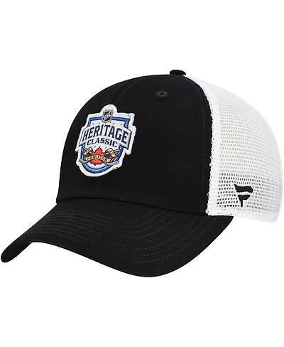 Fanatics Men's Black/White Heritage Classic Adjustable Trucker Hat