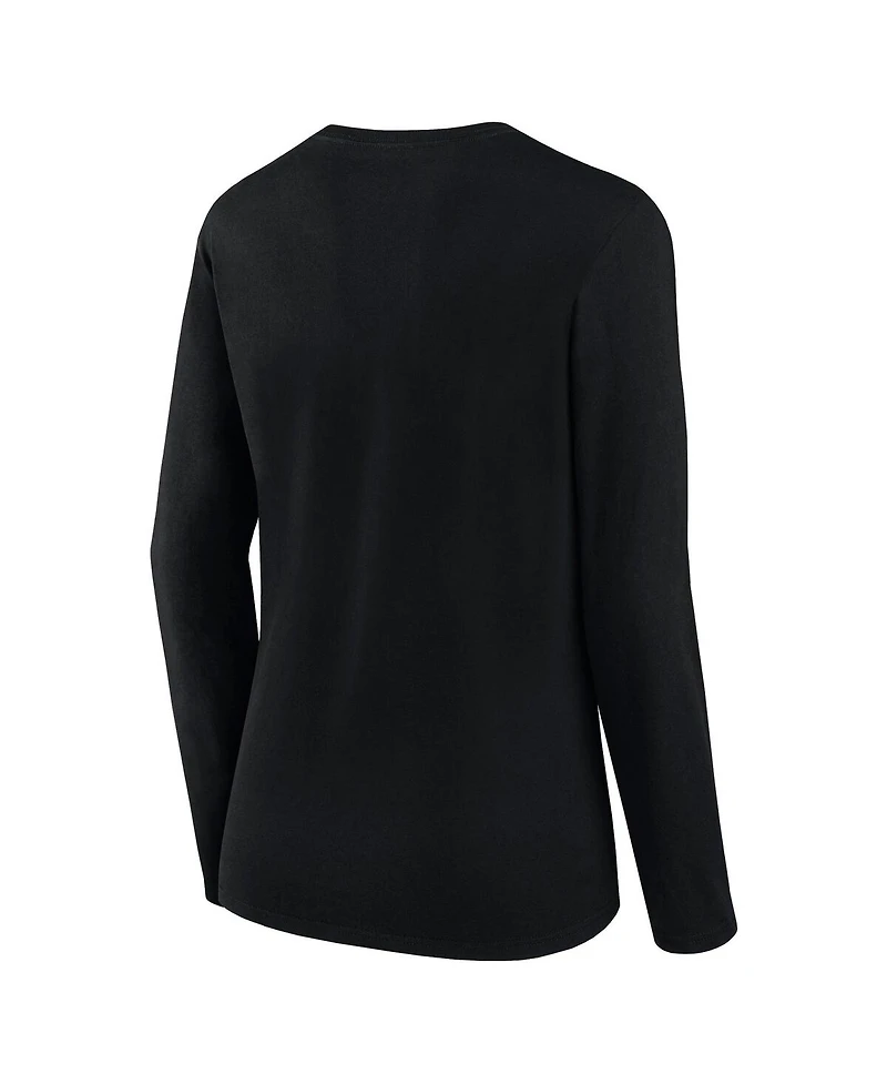 Fanatics Women's Black Atlanta Falcons Cheerleader Long Sleeve T-Shirt