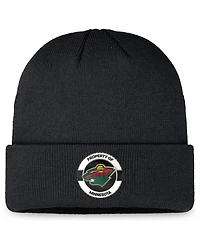Fanatics Men's Black Minnesota Wild Authentic Pro Training Camp Cuffed Knit Hat