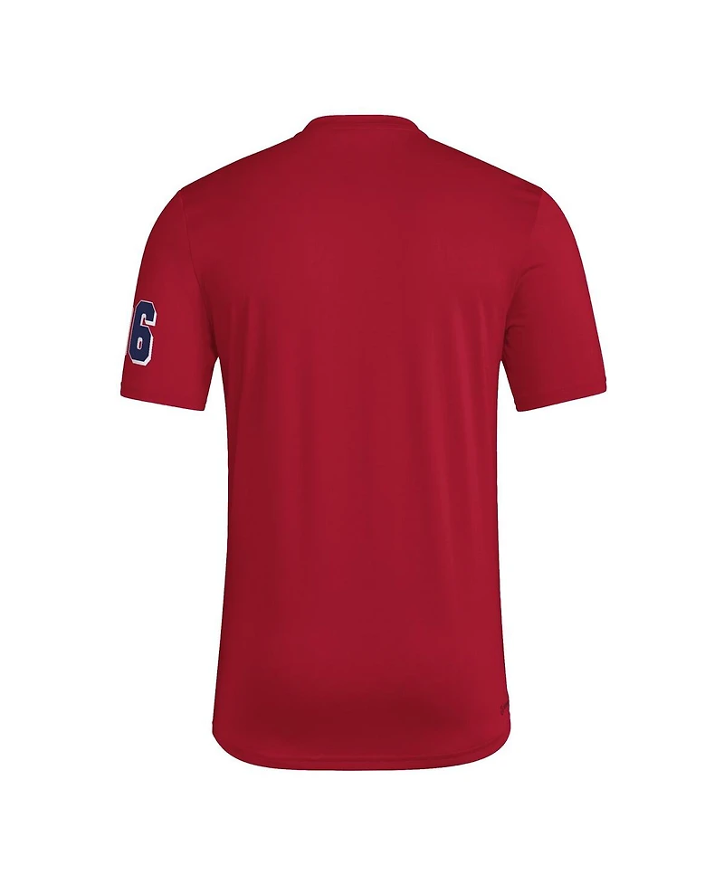 Adidas Men's Red New England Revolution 2025 Archive Collection Jersey Hook T-Shirt