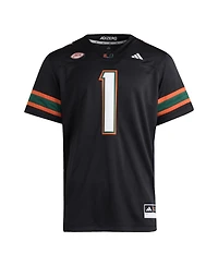 Adidas Men's 1 Black Miami Hurricanes Premier Jersey