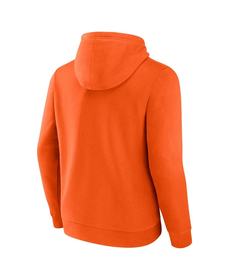 Fanatics Men's Orange Oklahoma State Cowboys Second Wind Distressed Pullover Hoodie