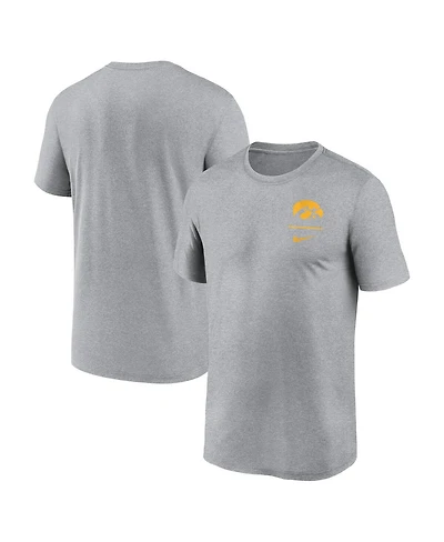 Nike Men's Heather Gray Iowa Hawkeyes Primary Logo Legend Performance T-Shirt